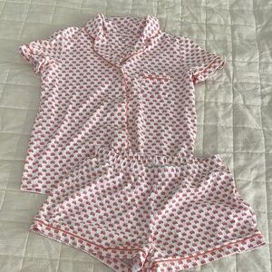 Pink and White Roller Rabbit Butterfly Pajama Set